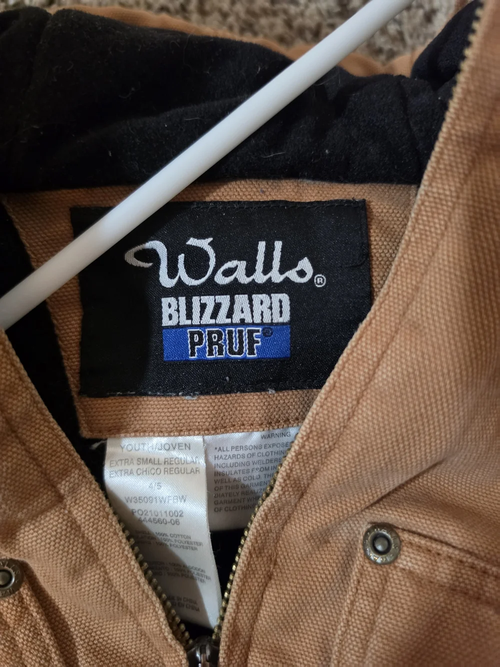 Walls Kids Hooded Puffer Jacket in Brown